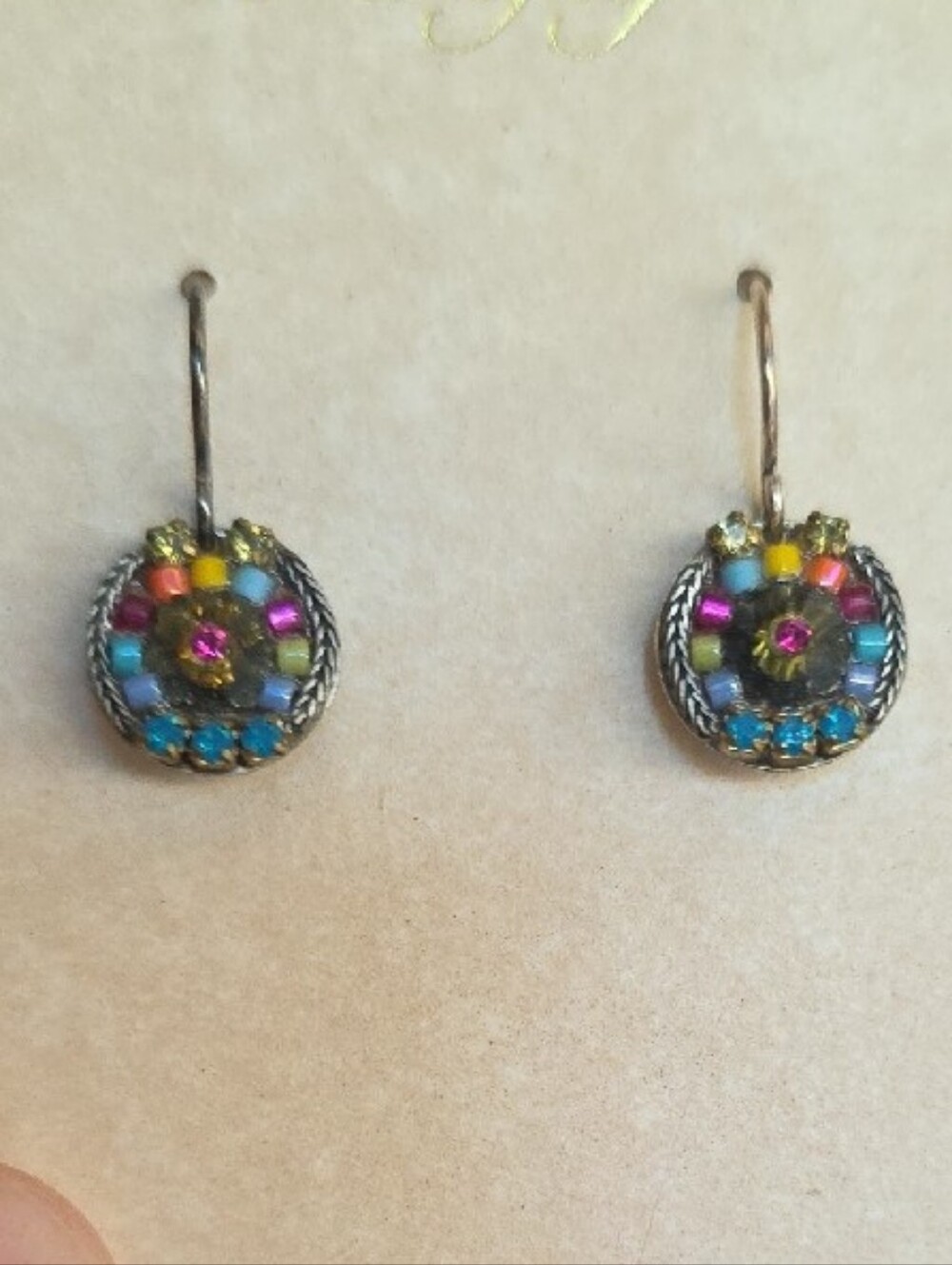 Firefly Rainbow Multicolor Round Earrings